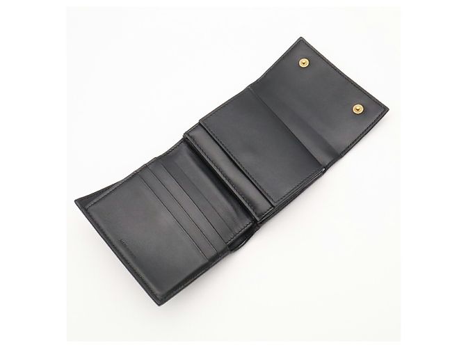 Céline Celine Small Trifold Wallet - Black Leather - view 5