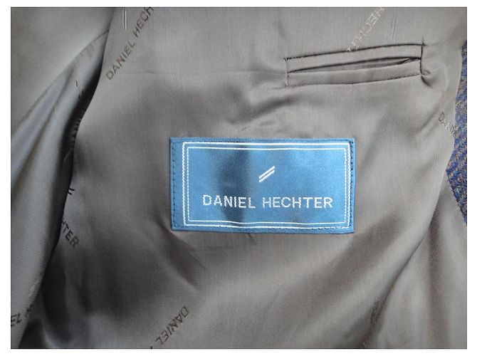 Autre Marque Daniel Hechter Blazer in lana blu e marrone - vista 2