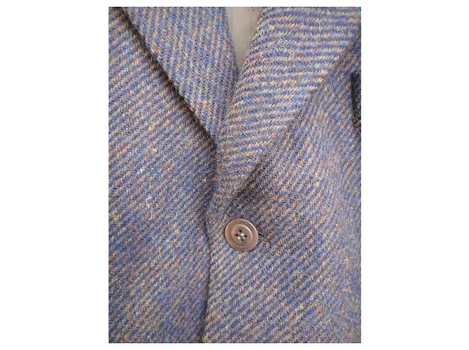 Autre Marque Daniel Hechter Blazer in lana blu e marrone - vista 3