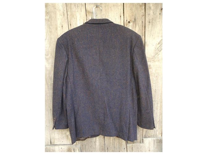 Autre Marque Daniel Hechter Blazer in lana blu e marrone - vista 4