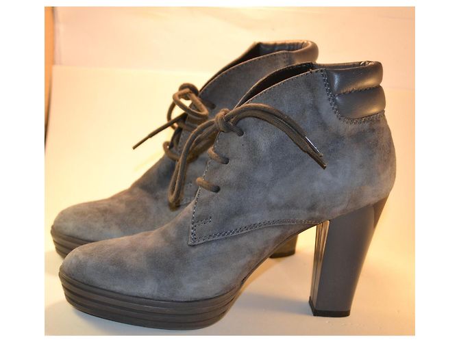 Hogan Botines de Ante Gris con Tacón - vista 2