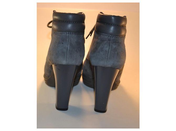 Hogan Botines de Ante Gris con Tacón - vista 4