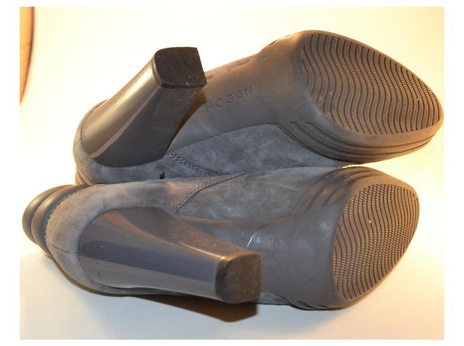 Hogan Botines de Ante Gris con Tacón - vista 5