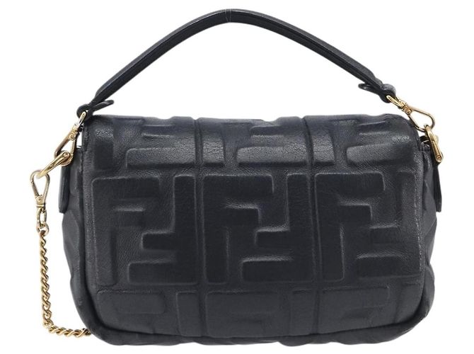 Fendi Baguette NM Zucca Pelle Imbossata Mini - vista 2