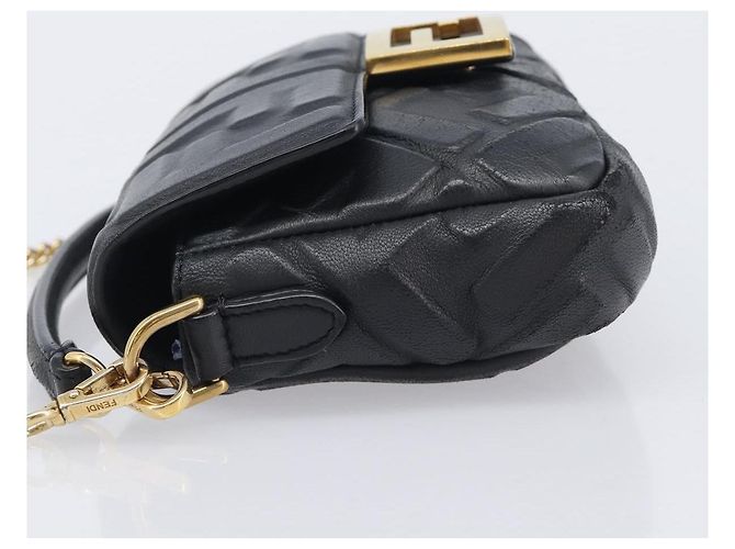 Fendi Baguette NM Zucca Pelle Imbossata Mini - vista 4