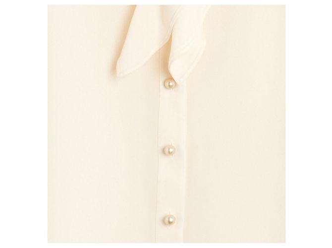 Alexander McQueen Seidencrepe-Bluse - Ecru - Ansicht 4