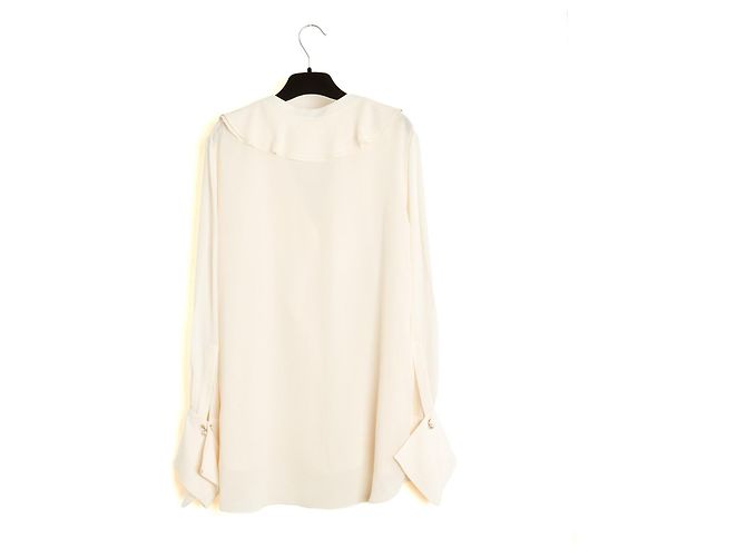 Alexander McQueen Seidencrepe-Bluse - Ecru - Ansicht 5
