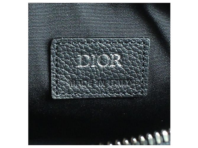 Dior 8 Borsa a Tracolla in Tela Jacquard Oblique e Pelle Nera - vista 5