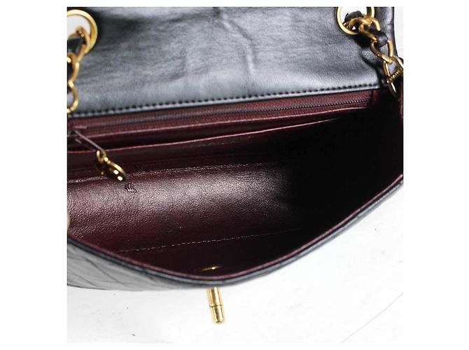 Chanel Mini Flap Bag pelle nera matelassé - vista 5