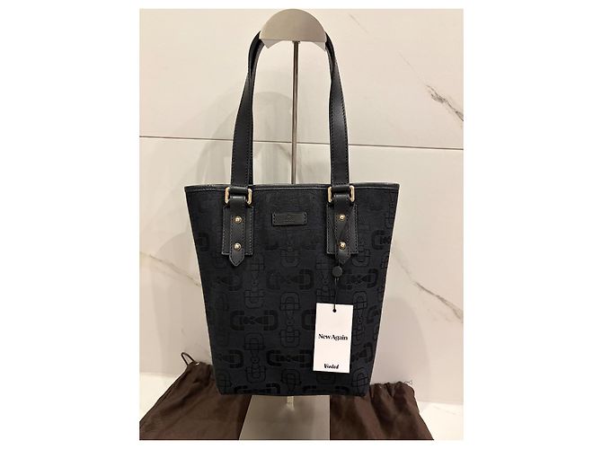 Borsa a mano Gucci nera canvas monogram - vista 2