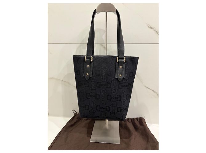Borsa a mano Gucci nera canvas monogram - vista 3