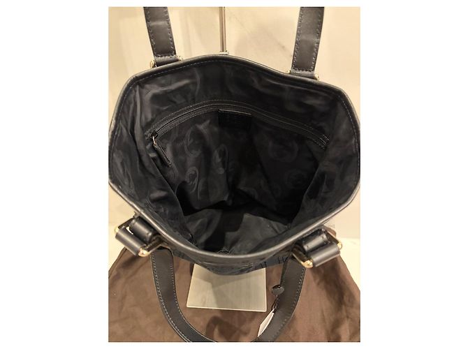 Borsa a mano Gucci nera canvas monogram - vista 4