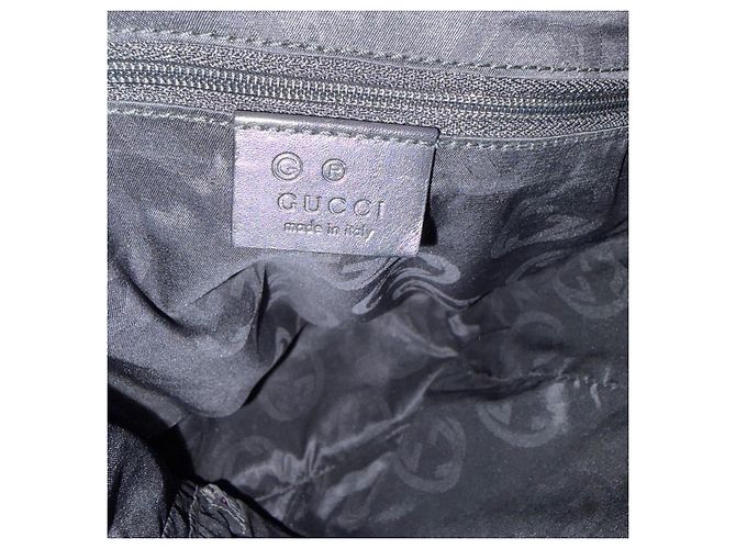 Borsa a mano Gucci nera canvas monogram - vista 5