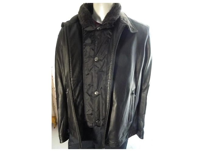 Paul & Shark schwarze Lederjacke - Ansicht 10