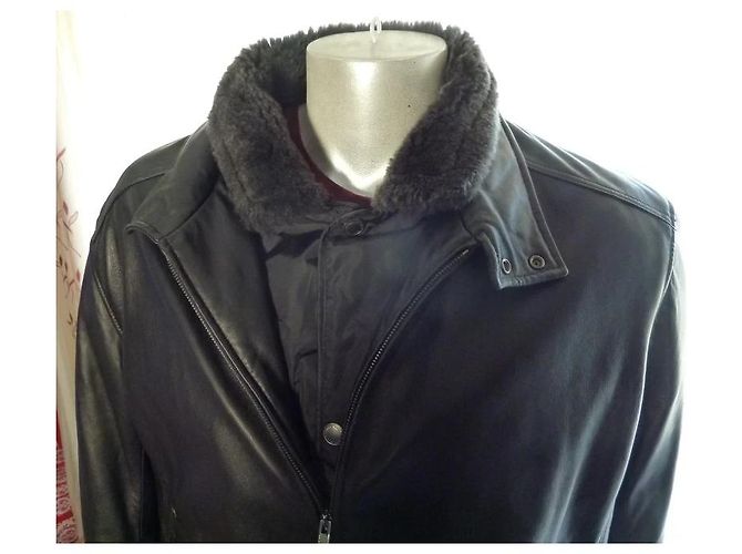 Paul & Shark schwarze Lederjacke - Ansicht 4