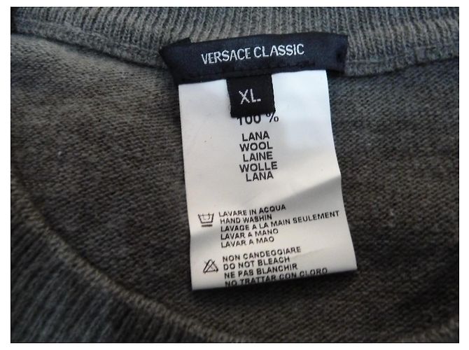 Autre Marque Versace Classic Grey Wool Knit Pullover - view 11