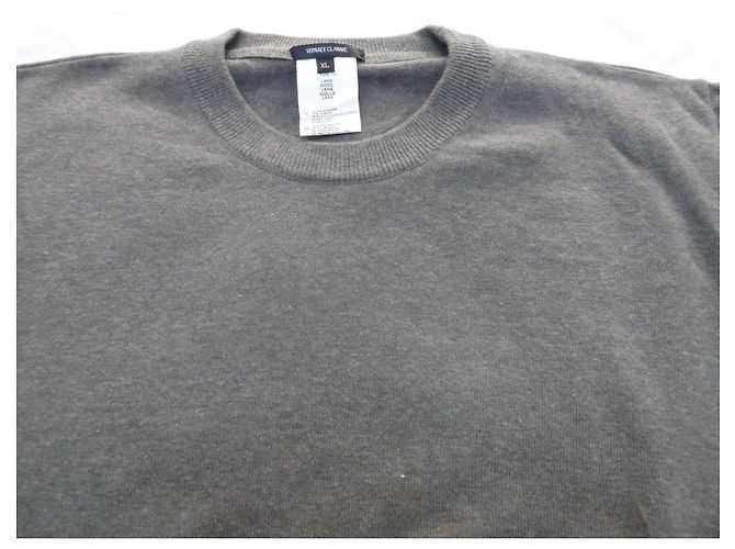 Autre Marque Versace Classic Grey Wool Knit Pullover - view 2