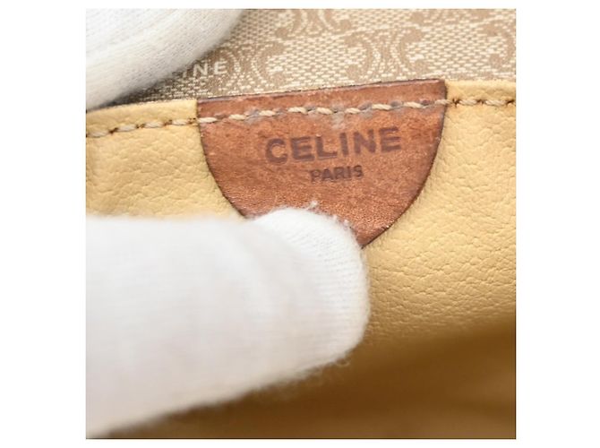 Céline Celine Besace Flap Triomphe Coated Canvas Mini - vista 6