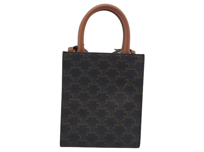 Céline Celine Vertical Cabas Triomphe Coated Canvas Mini - vista 2