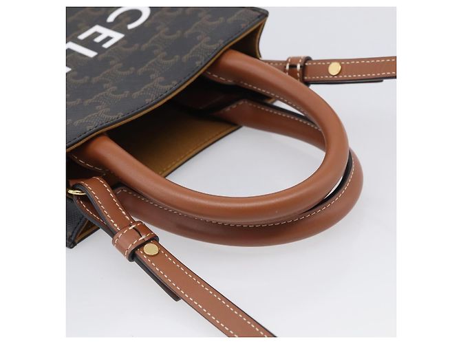 Céline Celine Vertical Cabas Triomphe Coated Canvas Mini - vista 7