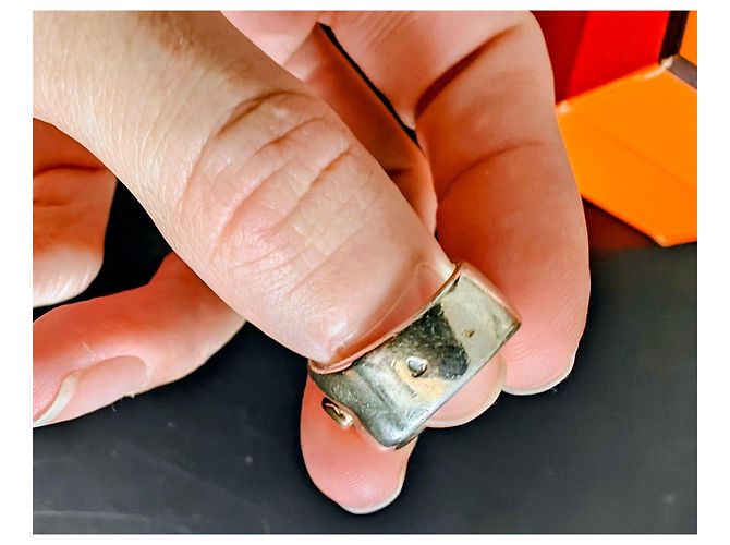 Anello Sigillo Hermès in Argento e Madreperla - vista 5