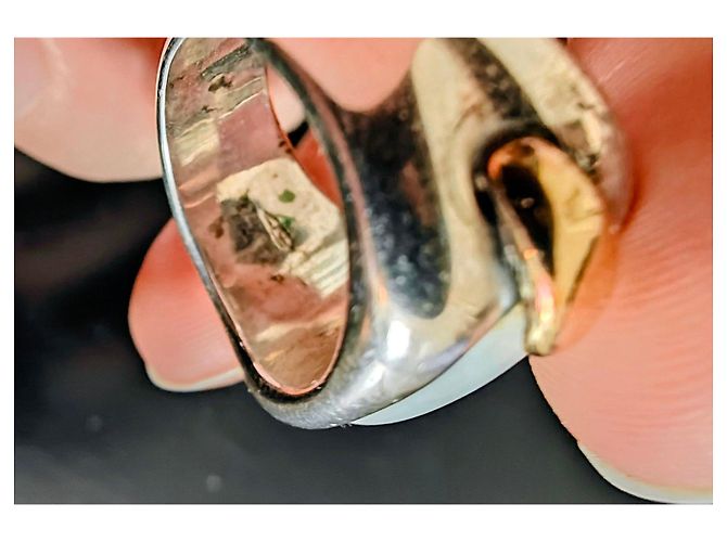 Anello Sigillo Hermès in Argento e Madreperla - vista 6