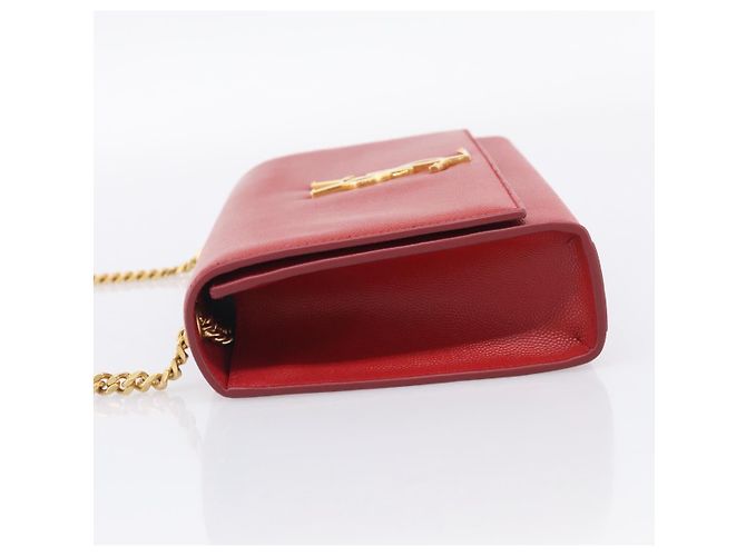 Autre Marque Saint Laurent Classic Monogram Flap Chain Leather - vista 3