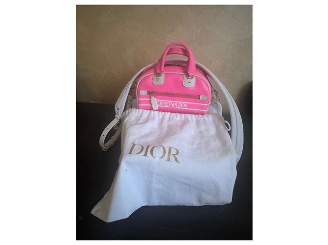 Christian Dior Borsa Mini Duffle Pelle Rosa - vista 3