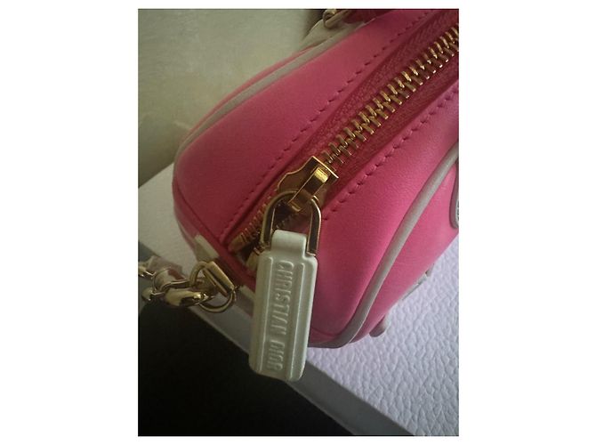 Christian Dior Borsa Mini Duffle Pelle Rosa - vista 7