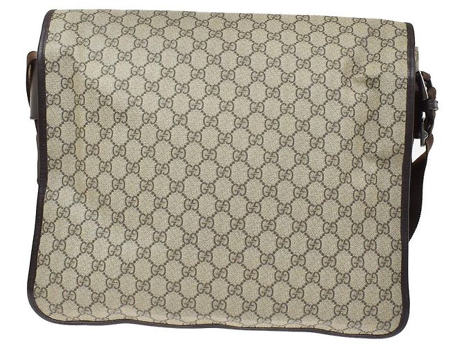 Borsa Messenger Gucci Web Strap GG Coated Canvas Large - vista 2