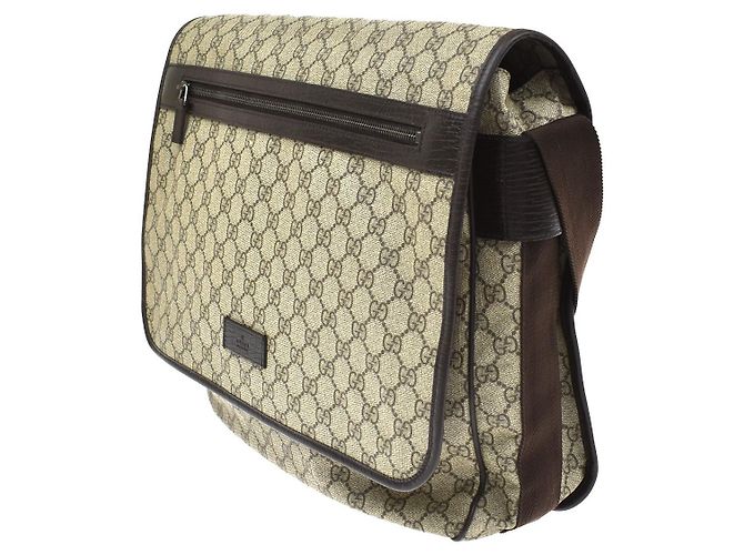 Borsa Messenger Gucci Web Strap GG Coated Canvas Large - vista 3