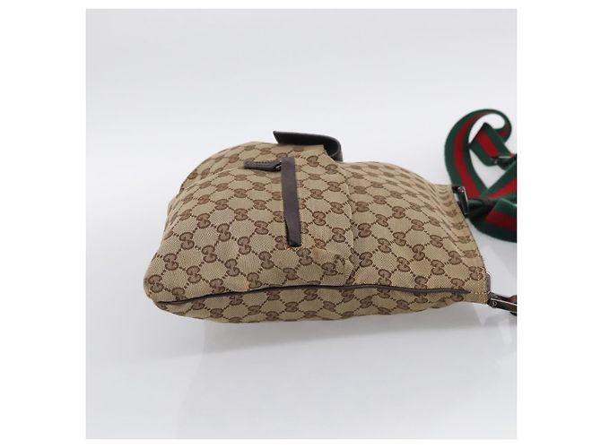 Borsa a tracolla Gucci Double Pocket Web GG Canvas Medium - vista 4