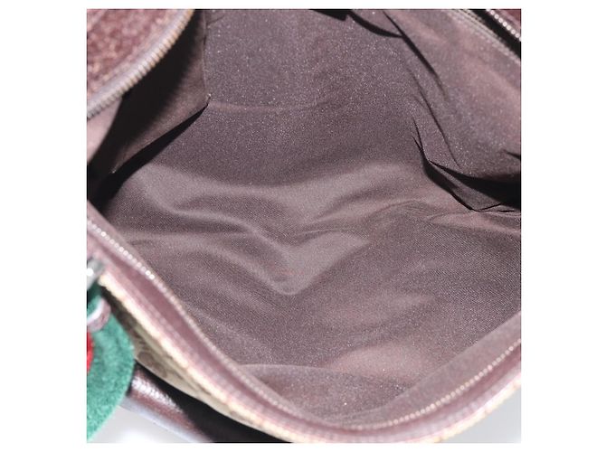 Borsa a tracolla Gucci Double Pocket Web GG Canvas Medium - vista 5