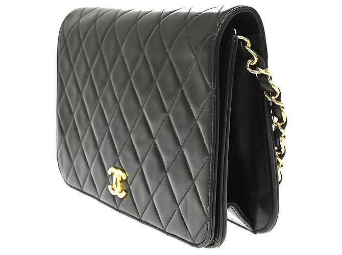 Chanel CC Full Flap Wallet on Chain Quilted Caviar - vista 3