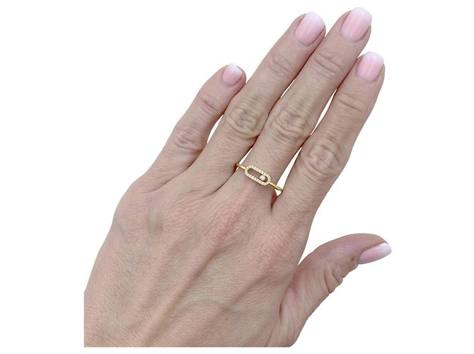 Anello Messika "Move Uno" oro giallo e diamanti. - vista 5