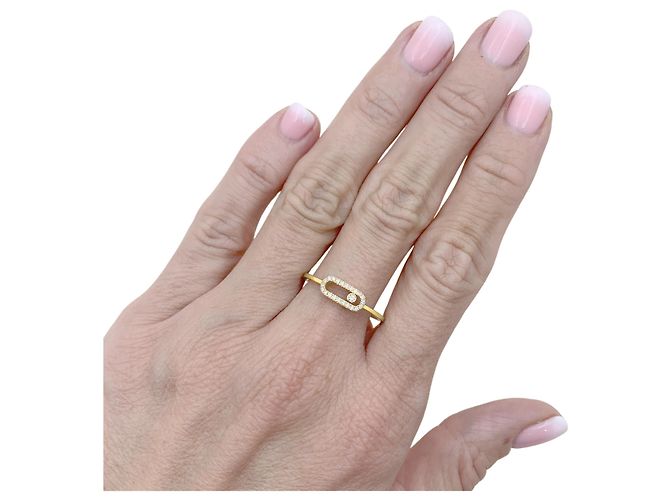 Anello Messika "Move Uno" oro giallo e diamanti. - vista 6