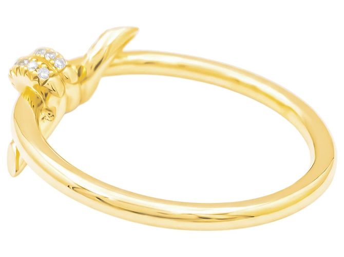 Anello Tiffany & Co, "Knot" in oro giallo e diamanti. - vista 2