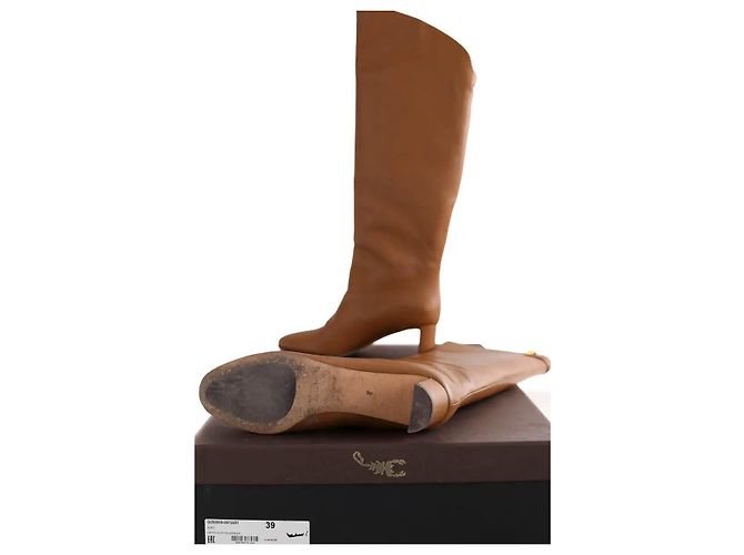 Autre Marque Botas Skorpios de piel camel - vista 6