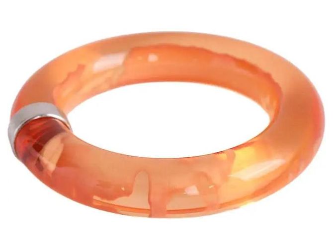 Bracciale rigido Céline arancione in plastica - vista 3