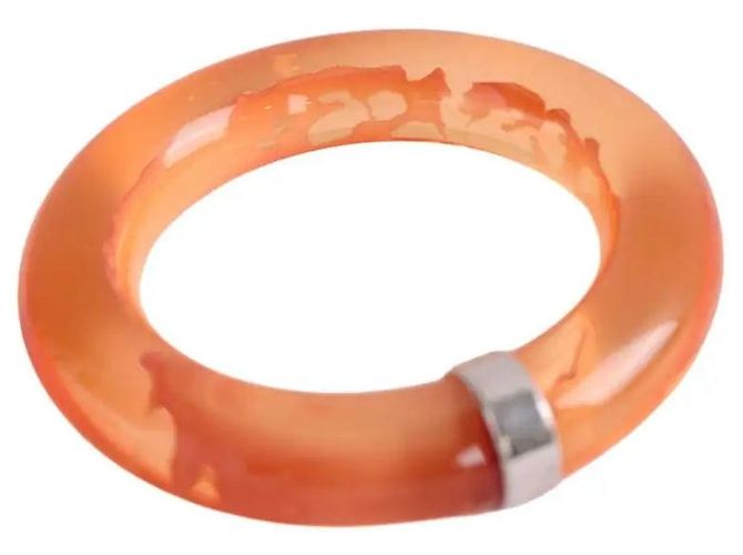 Bracciale rigido Céline arancione in plastica - vista 4