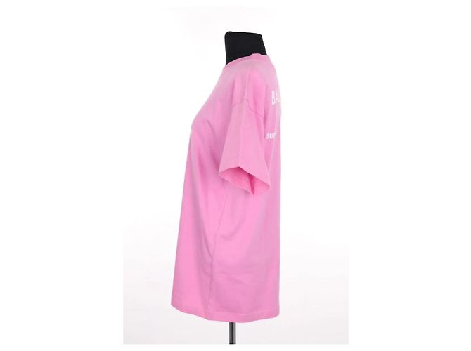 Camiseta Balenciaga rosa de algodón - vista 3