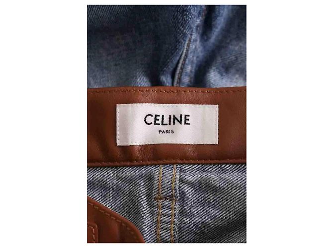 Vaqueros rectos azules de algodón Céline - vista 5