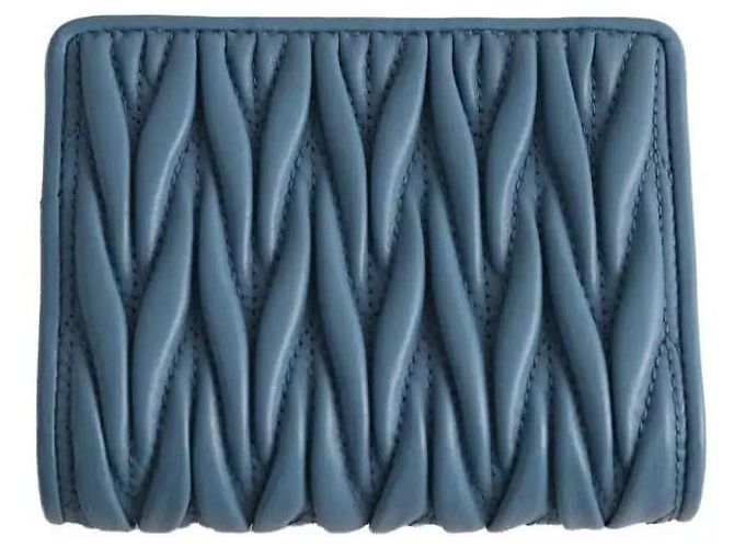 Cartera Miu Miu de cuero azul - vista 2