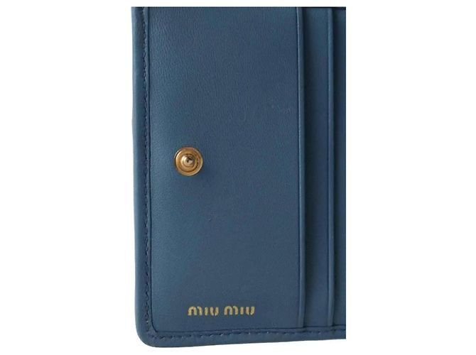 Cartera Miu Miu de cuero azul - vista 5