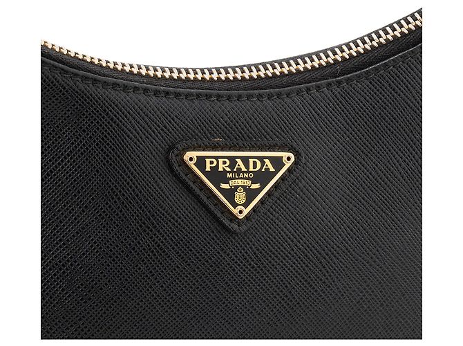 PRADA - Borsa a tracolla Re-Edition 2005 Prada in pelle saffiano nera - vista 6