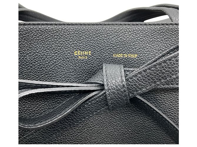 Céline Borsa Tote Phantom Tie in pelle nera Celine - vista 4