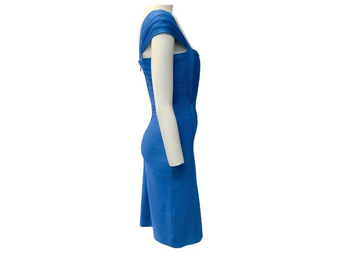 Herve Leger Kristen Kleid Deep Ocean Blue - Ansicht 2