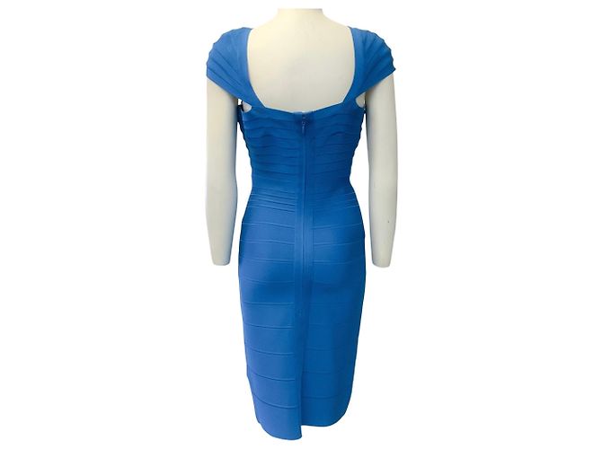 Herve Leger Kristen Kleid Deep Ocean Blue - Ansicht 3