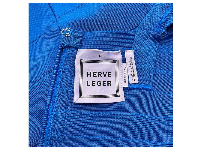 Herve Leger Kristen Kleid Deep Ocean Blue - Ansicht 4