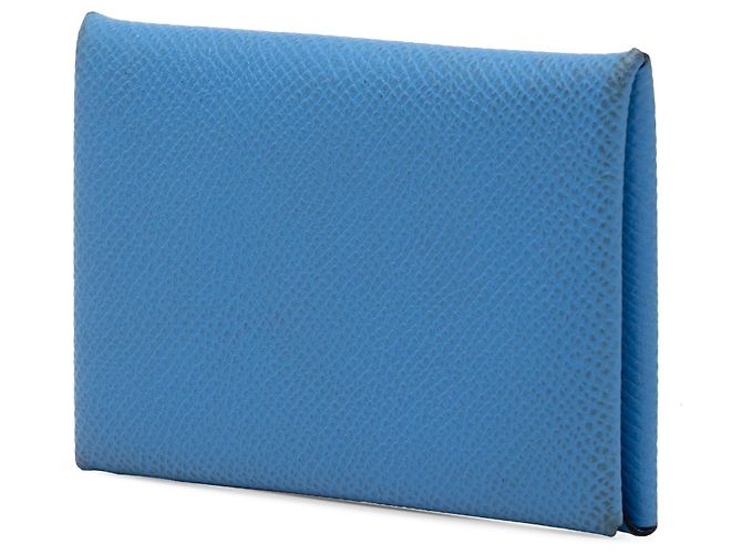 Tarjetero Hermès Calvi en Epsom Azul - vista 2